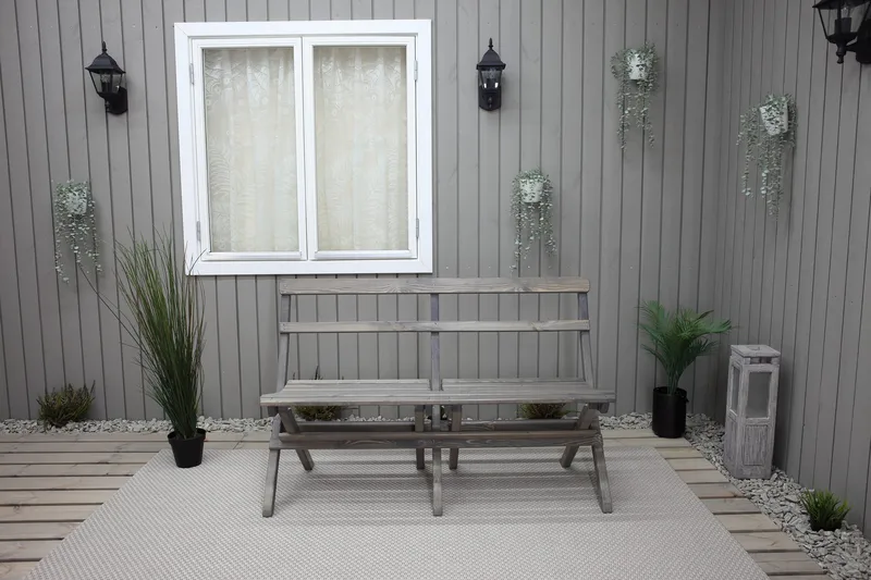 Larios Hagebenk 130 cm - Grå - Hagemøbler - Utesofa - Benker