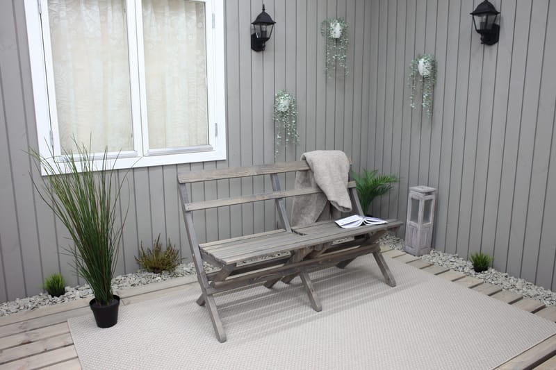 Larios Hagebenk 130 cm - Grå - Hagemøbler - Utesofa - Benker