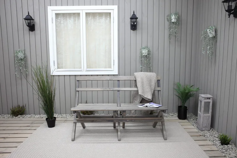 Larios Hagebenk 130 cm - Grå - Hagemøbler - Utesofa - Benker
