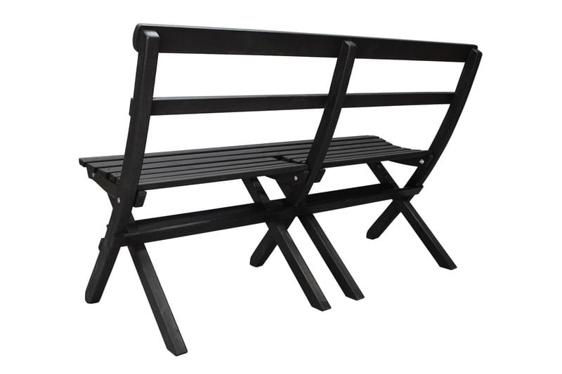 Larios Hagebenk 130 cm - Svart - Hagemøbler - Utesofa - Benker