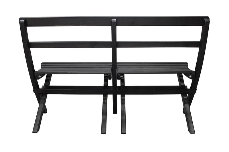 Larios Hagebenk 130 cm - Svart - Hagemøbler - Utesofa - Benker