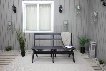 Larios Hagebenk 130 cm - Svart - Hagemøbler - Utesofa - Benker