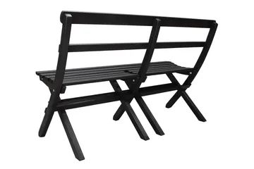 Larios Hagebenk 130 cm - Svart - Hagemøbler - Utesofa - Benker