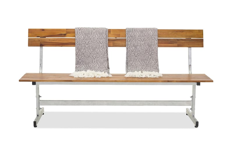 Lie Hagebenk 180 cm - Brun/Krom - Hagemøbler - Utesofa - Benker