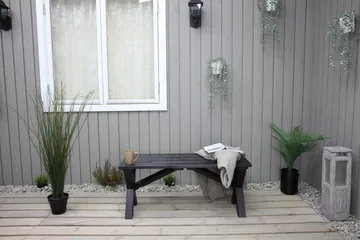 Lietinna Utebenk 100 cm - Svart - Hagemøbler - Utesofa - Benker