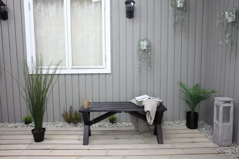 Lietinna Utebenk 100 cm - Svart - Hagemøbler - Utesofa - Benker