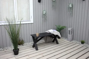 Lietinna Utebenk 100 cm - Svart - Hagemøbler - Utesofa - Benker
