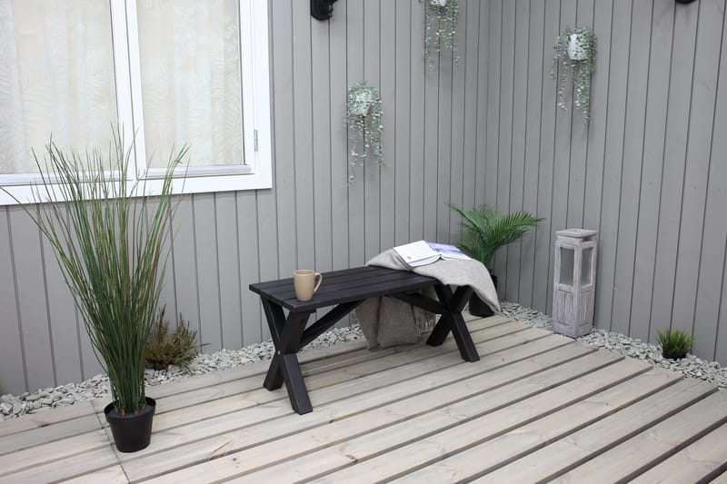 Lietinna Utebenk 100 cm - Svart - Hagemøbler - Utesofa - Benker