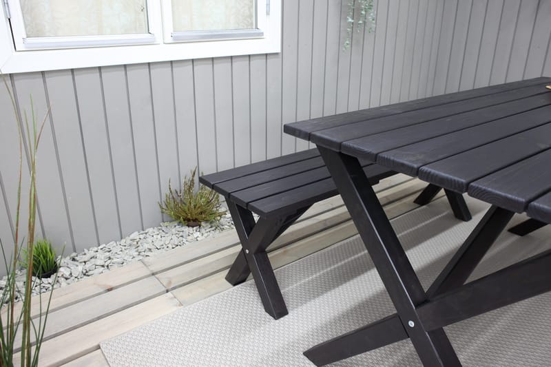 Lietinna Utebenk 140 cm - Svart - Hagemøbler - Utesofa - Benker