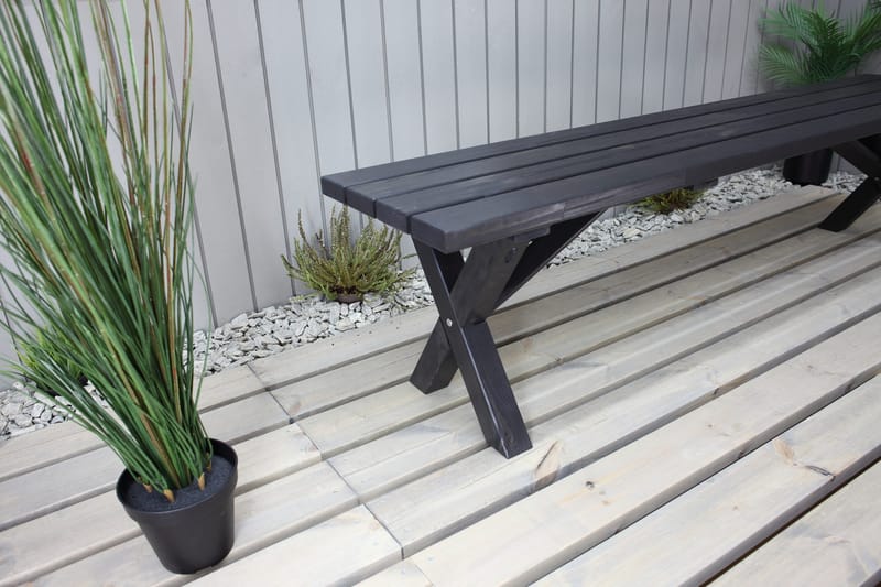 Lietinna Utebenk 180 cm - Svart - Hagemøbler - Utesofa - Benker