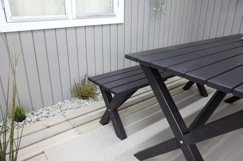 Lietinna Utebenk 180 cm - Svart - Hagemøbler - Utesofa - Benker