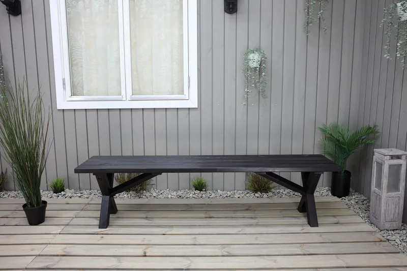 Lietinna Utebenk 180 cm - Svart - Hagemøbler - Utesofa - Benker