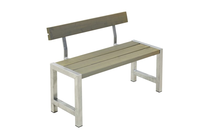 PLUS Cafébenk med Ryggstøtte 127 cm - Hagemøbler - Utesofa - Benker
