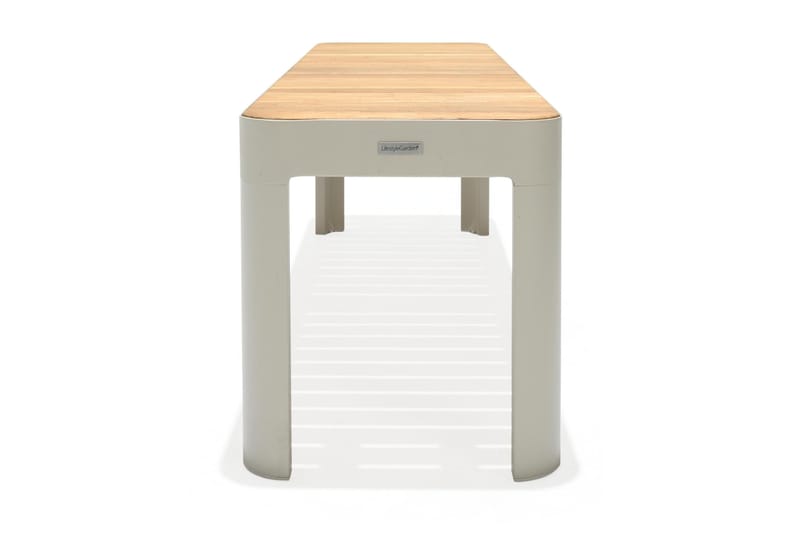 Portals Utebenk 143 cm - Hvit/Tre - Hagemøbler - Utesofa - Benker
