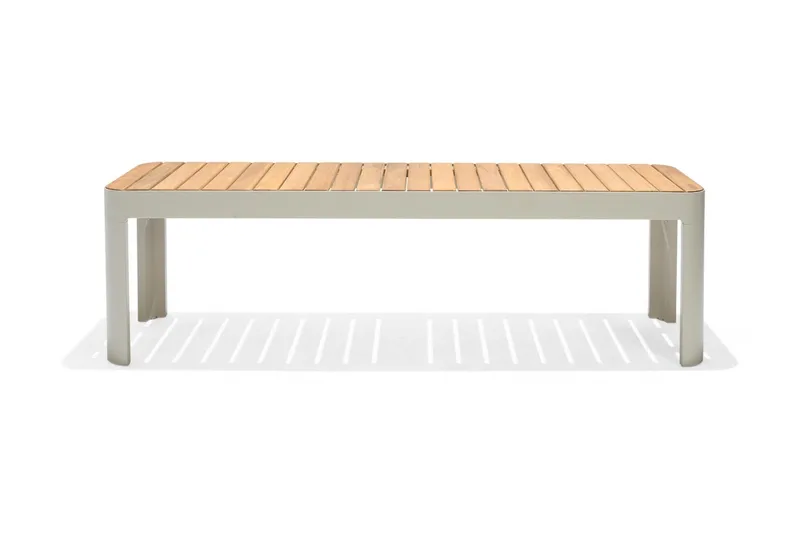 Portals Utebenk 143 cm - Hvit/Tre - Hagemøbler - Utesofa - Benker