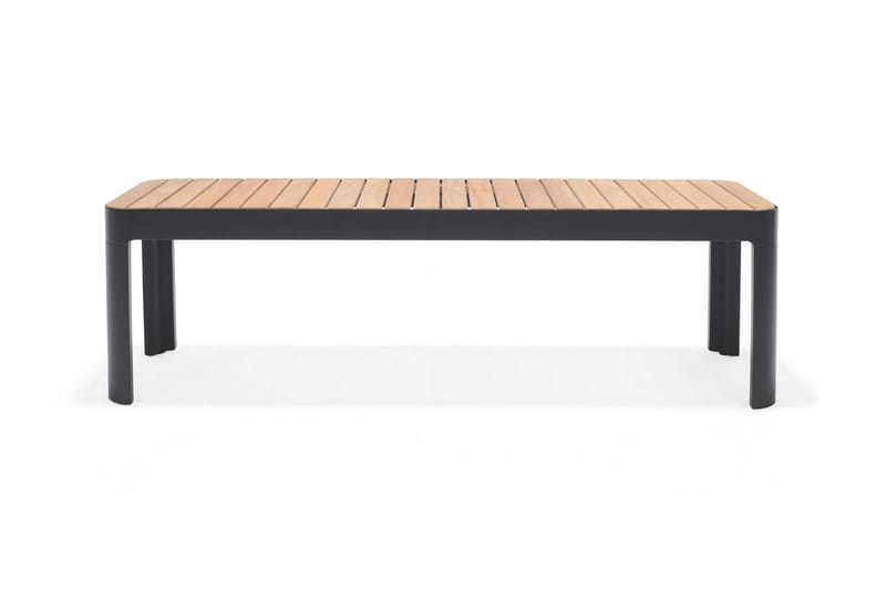Portals Utebenk 143 cm - Svart/Tre - Hagemøbler - Utesofa - Benker