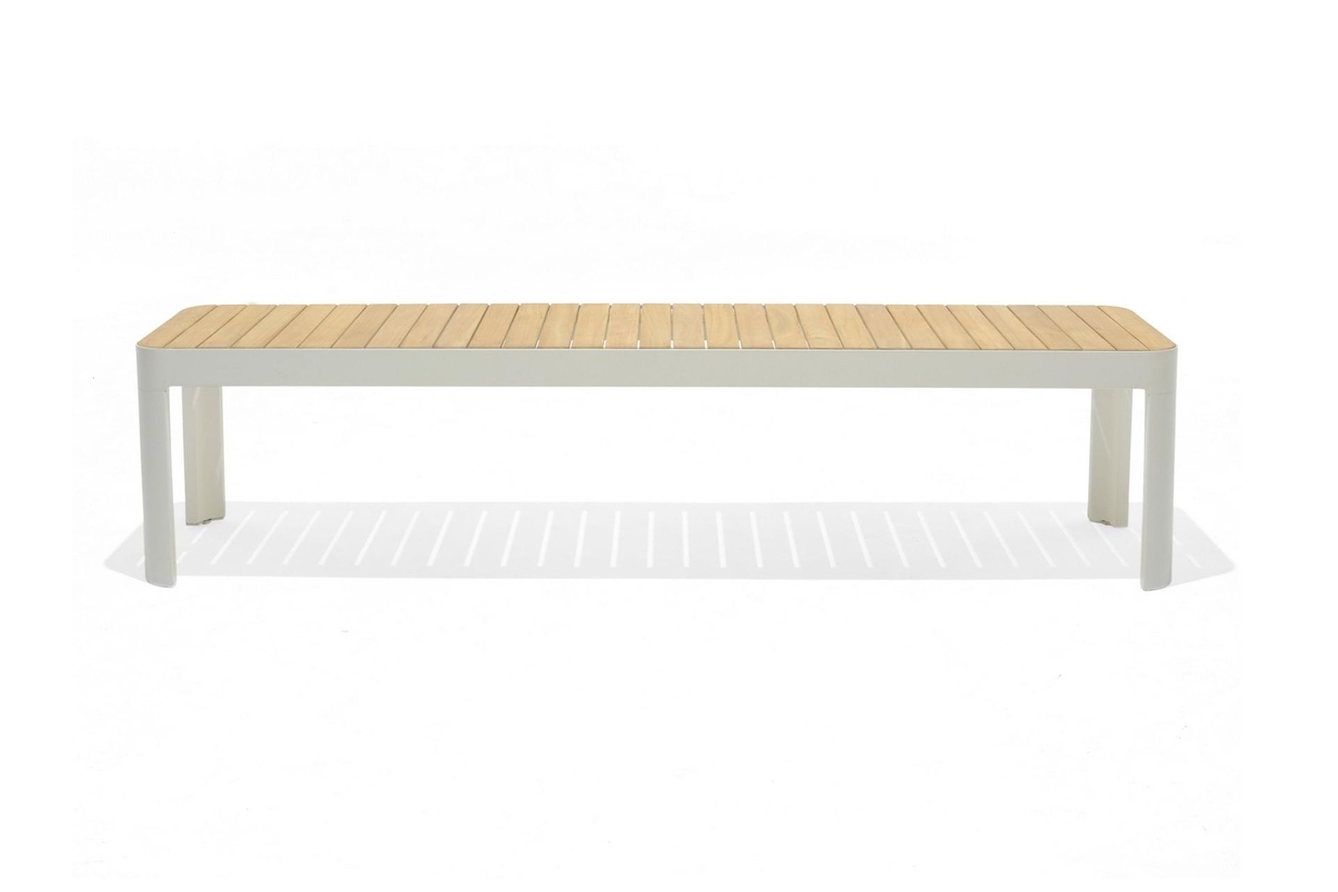 Portals Utebenk 182 cm - Hvit/Tre - Hagemøbler - Utesofa - Benker