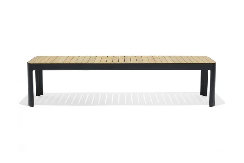 Portals Utebenk 182 cm - Svart/Tre - Hagemøbler - Utesofa - Benker