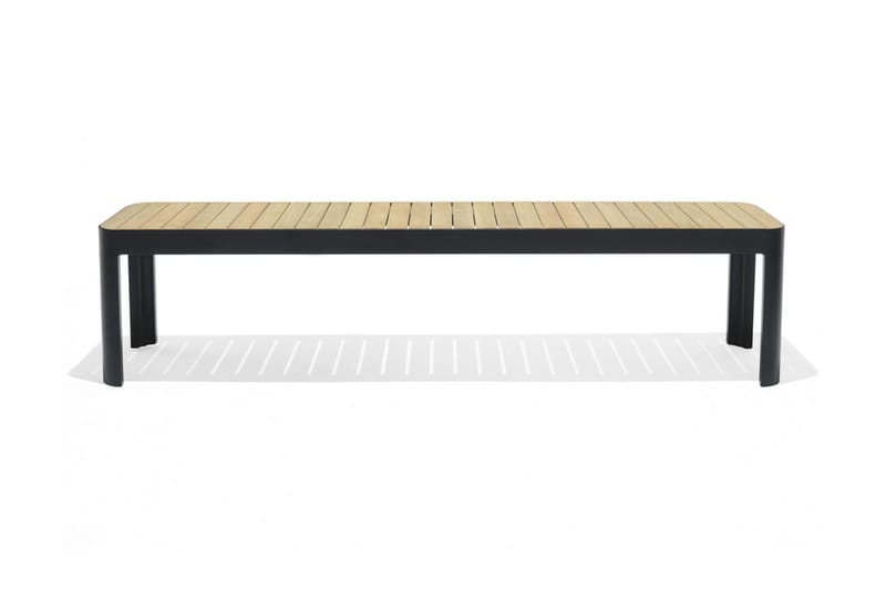 Portals Utebenk 182 cm, Svart/Tre