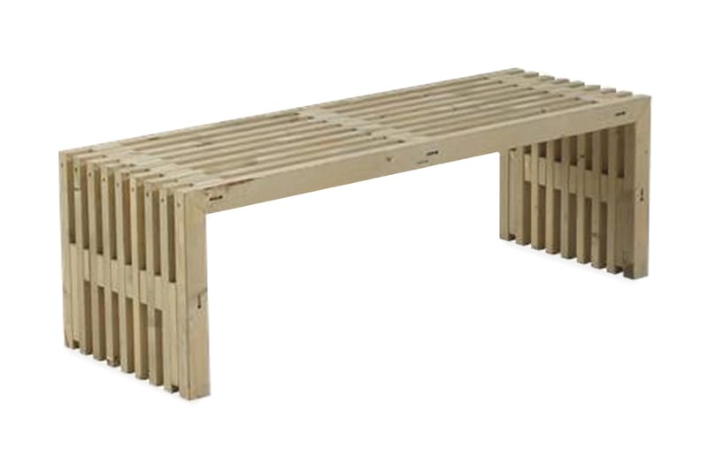 Rustikk benk Design av terrassebord 138x49x45cm drivvedfarge - Hagemøbler - Utesofa - Benker