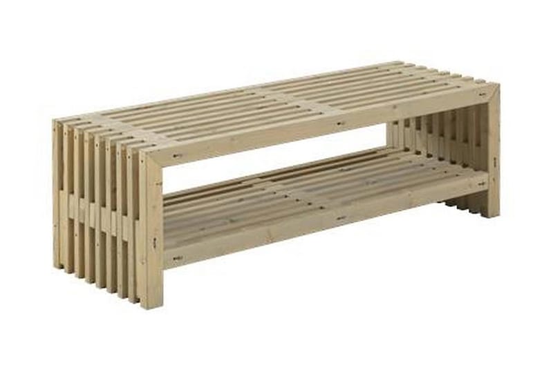 Rustikk benk Design av terrassebord138x49x45cm m/hylle drivv - Benker