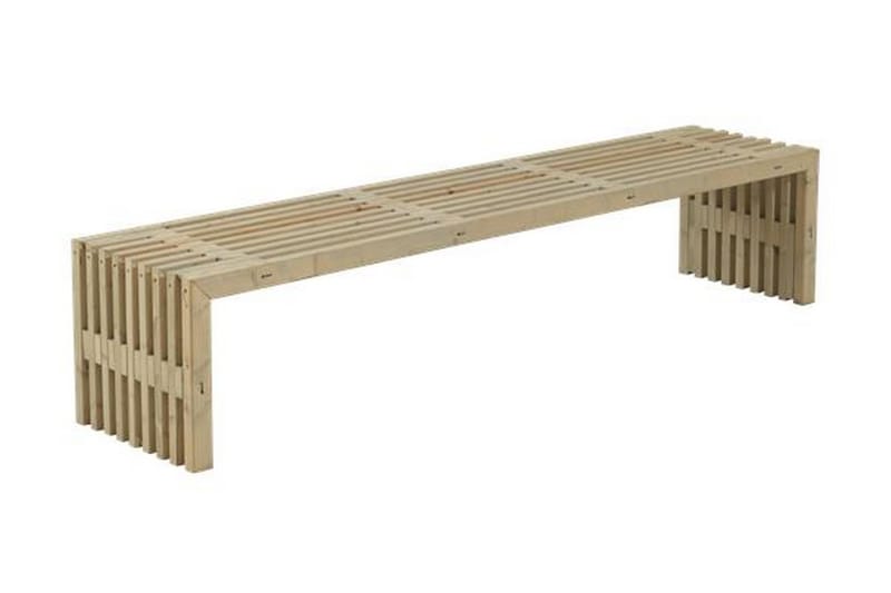 Rustikk benk Design av terrassebord218x49x45cm drivvedfarget - Benker