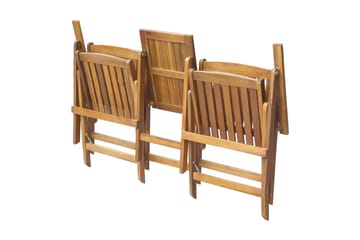 Sammenleggbar hagebenk med tebord 140 cm heltre akasie - Akasie - Hagemøbler - Utesofa - Benker