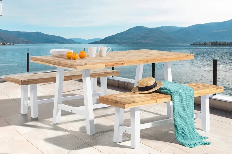 Scania Hagebenk 140 cm - Tre / Natur - Hagemøbler - Utesofa - Benker