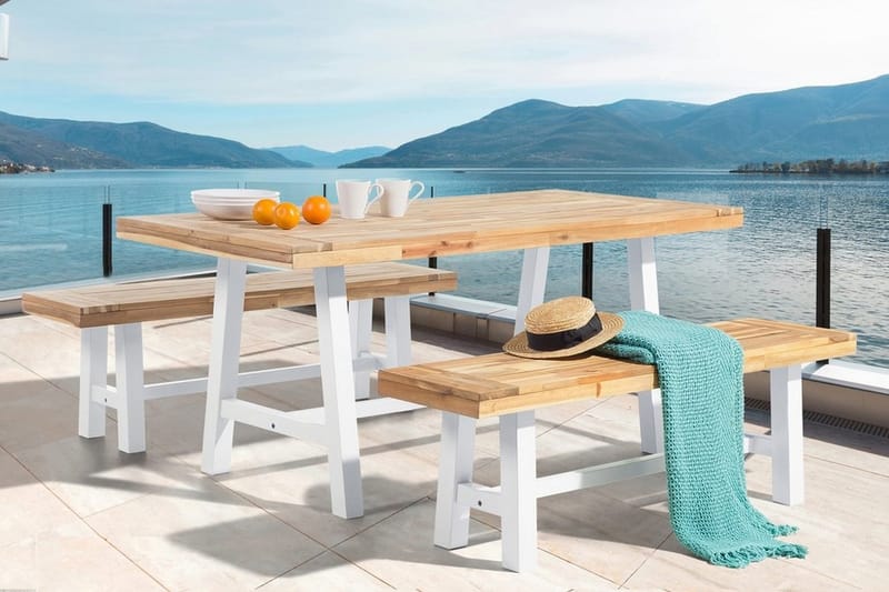 Scania Hagebenk 140 cm - Tre / Natur - Hagemøbler - Utesofa - Benker