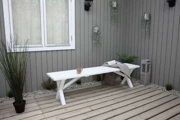 Scottsdale Sittebenk 180 cm - Hvit - Hagemøbler - Utesofa - Benker