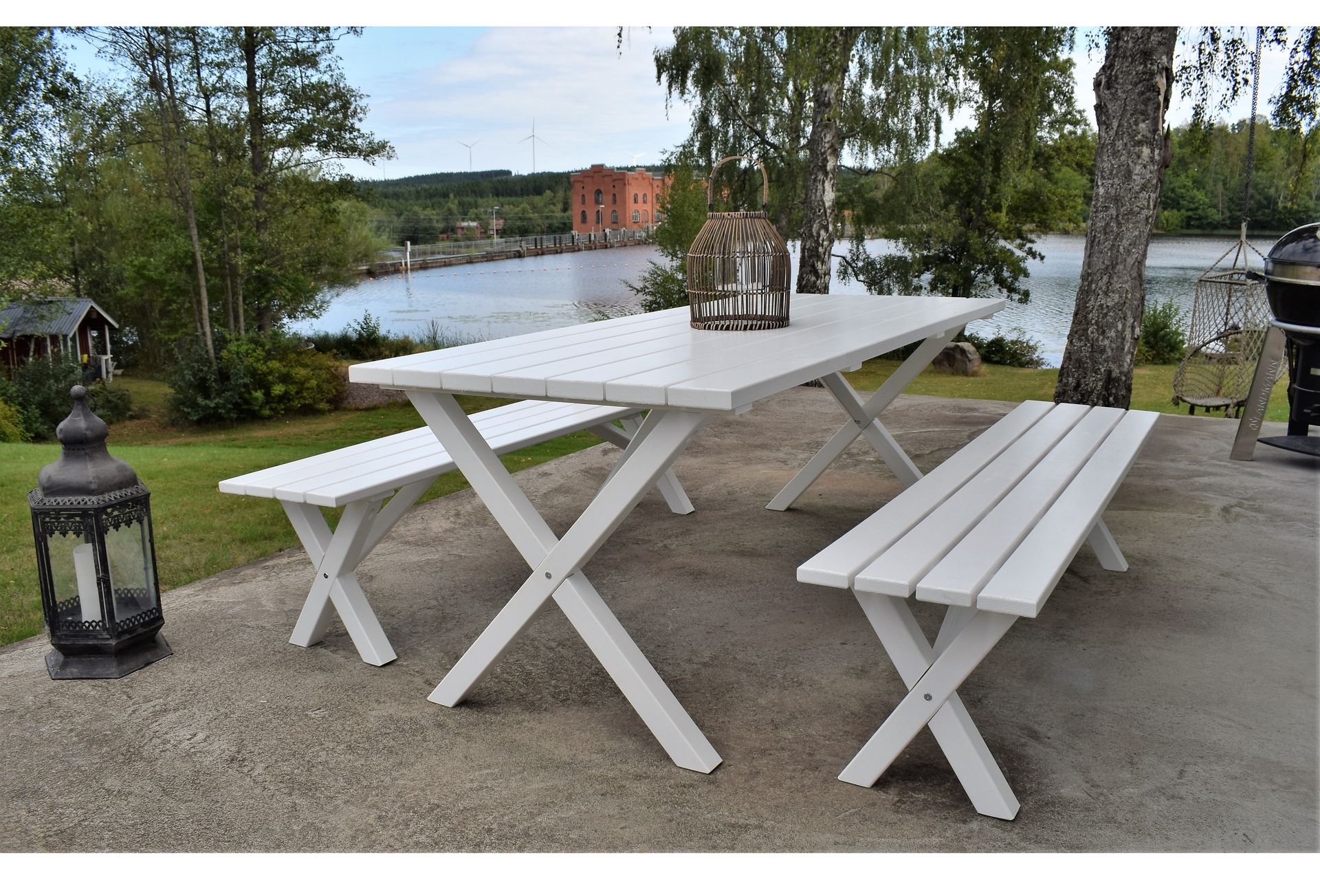 Scottsdale Sittebenk 180 cm - Hvit - Hagemøbler - Utesofa - Benker