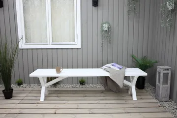Scottsdale Sittebenk 180 cm - Hvit - Hagemøbler - Utesofa - Benker
