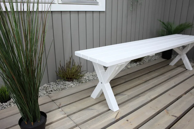 Scottsdale Sittebenk 180 cm - Hvit - Hagemøbler - Utesofa - Benker