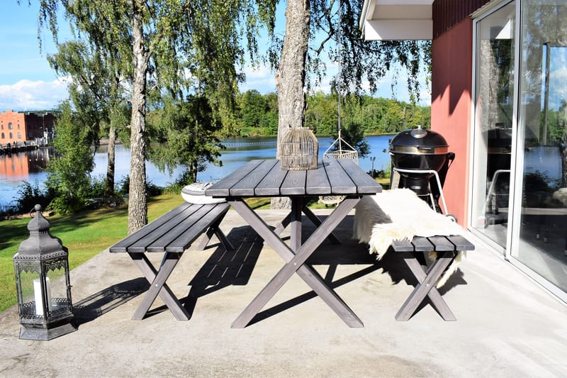 Spisegruppe Scottsdale Fasta 190 + 6 Kungshamn Stol Shabby C - KWA - Hagemøbler - Utesofa - Benker