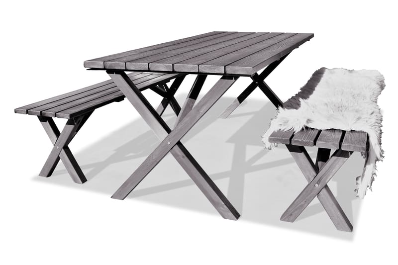 Spisegruppe Scottsdale Fasta 190 + 6 Kungshamn Stol Shabby C - KWA - Hagemøbler - Utesofa - Benker