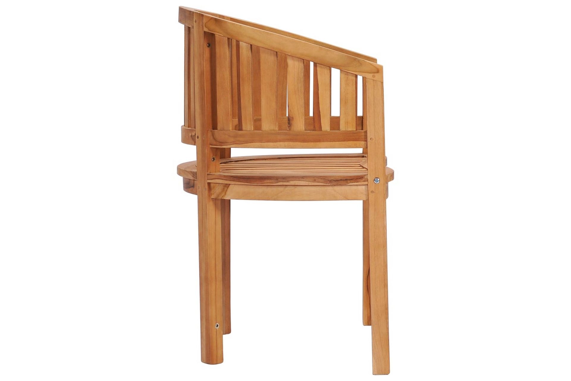 Stol bananformet heltre teak - Hagemøbler - Utesofa - Benker