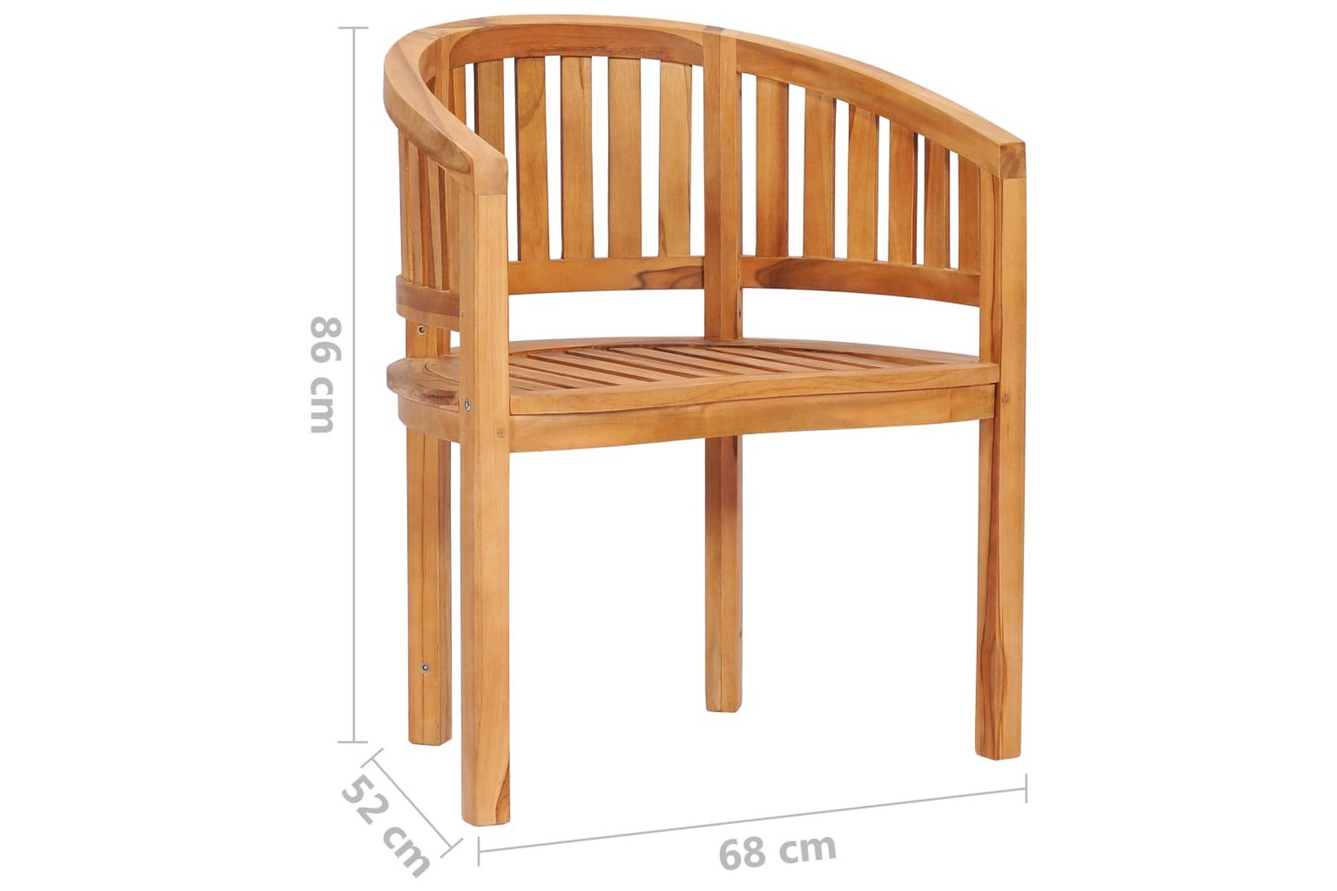 Stol bananformet heltre teak - Hagemøbler - Utesofa - Benker