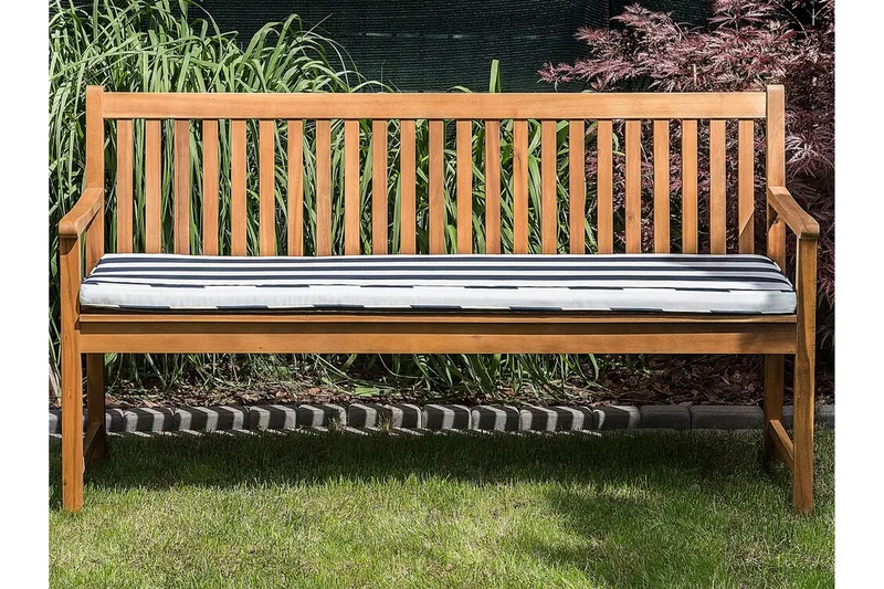 Sutko Hagebenk 160 cm - Natur/Blå/Akacia - Hagemøbler - Utesofa - Benker