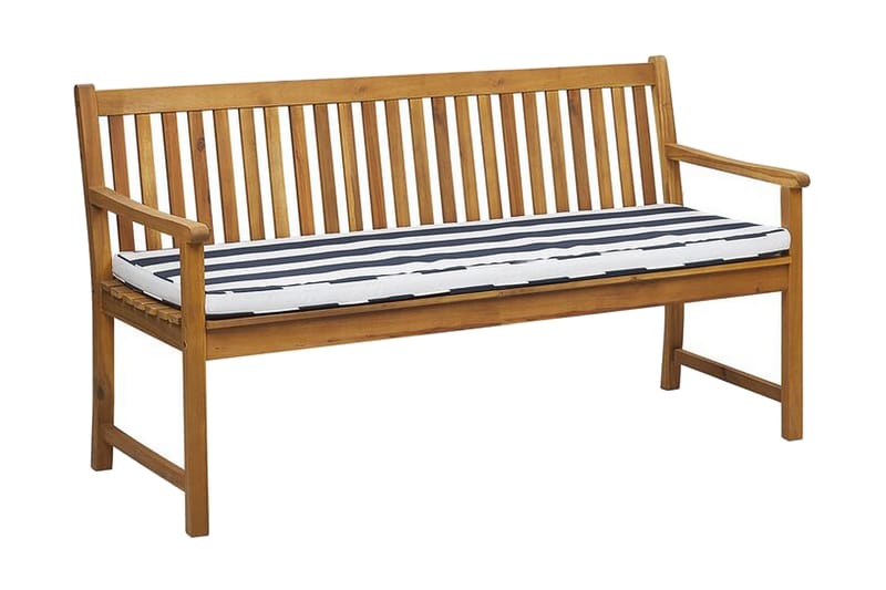 Sutko Hagebenk 160 cm, Natur/Blå/Akacia