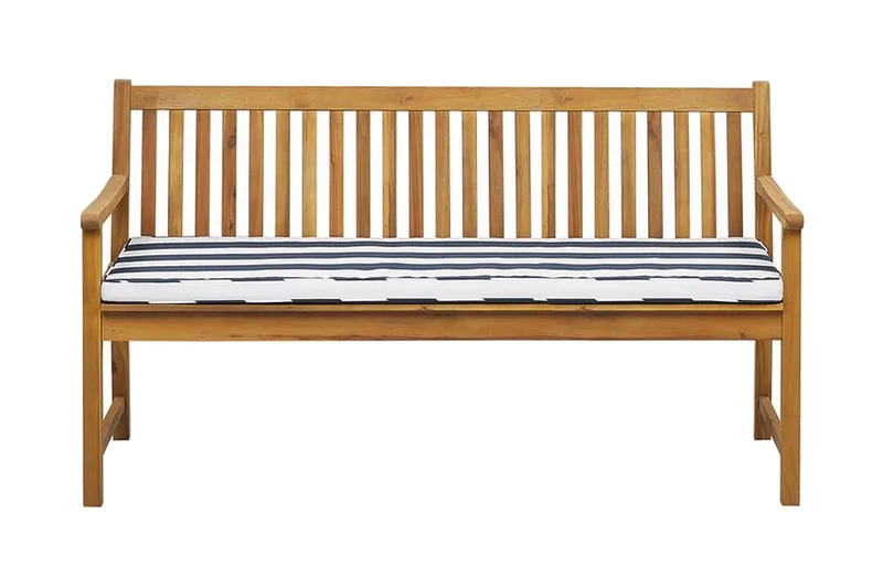 Sutko Hagebenk 160 cm - Natur/Blå/Akacia - Hagemøbler - Utesofa - Benker