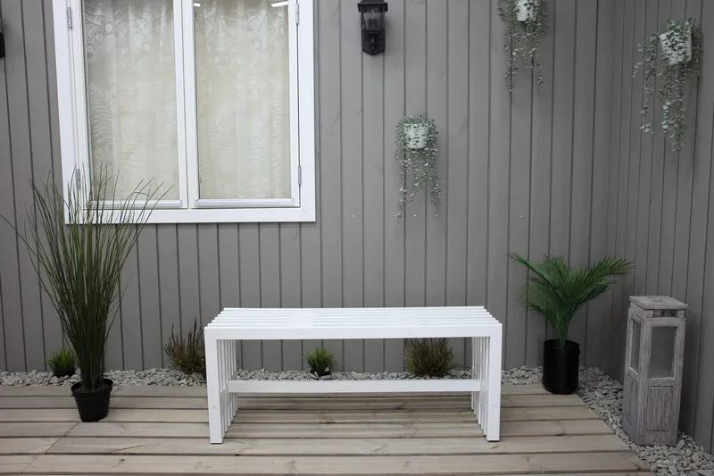 Ulrey Benk - Hvit - Hagemøbler - Utesofa - Benker