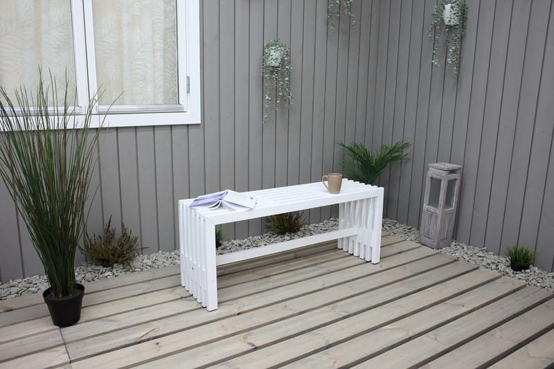 Ulrey Benk - Hvit - Hagemøbler - Utesofa - Benker