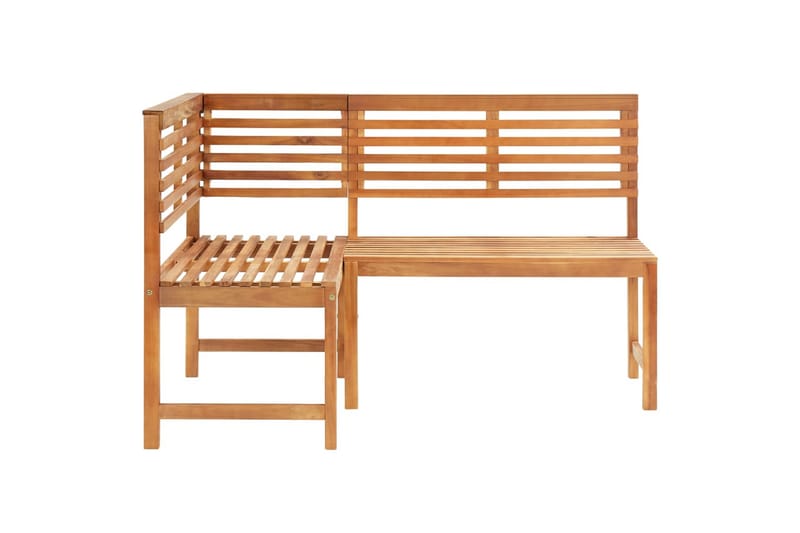 Utendørs hjørnebenk 140 cm heltre akasie - Brun - Hagemøbler - Utesofa - Benker