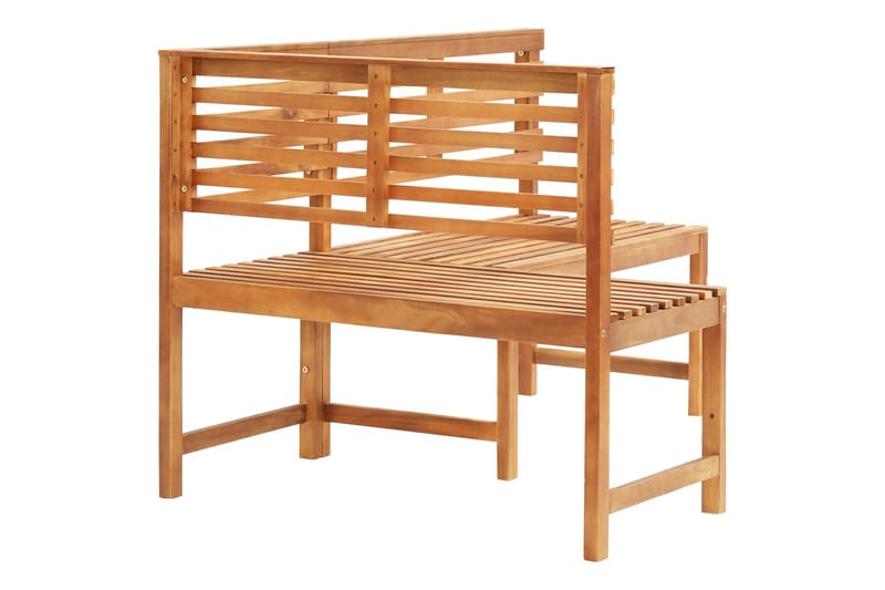 Utendørs hjørnebenk 140 cm heltre akasie - Brun - Hagemøbler - Utesofa - Benker