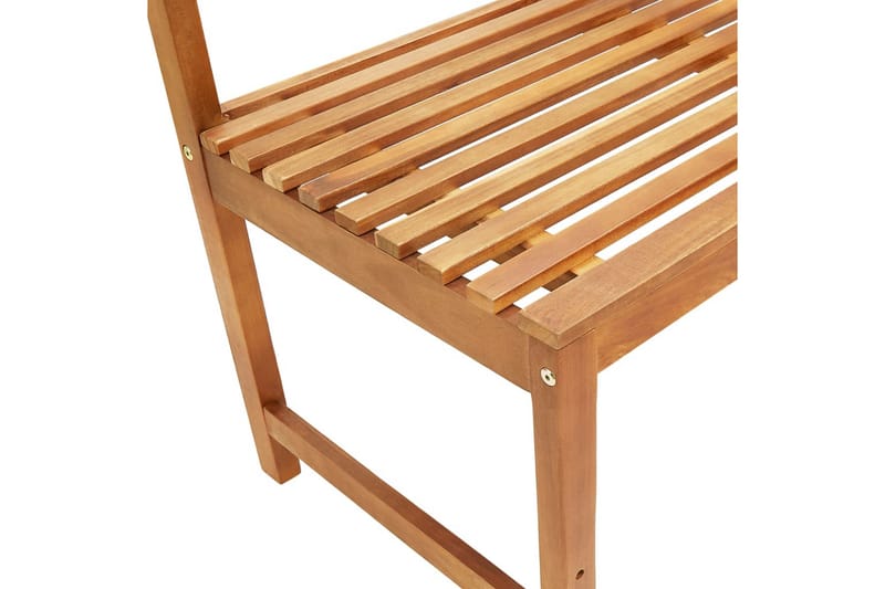 Utendørs hjørnebenk 140 cm heltre akasie - Brun - Hagemøbler - Utesofa - Benker