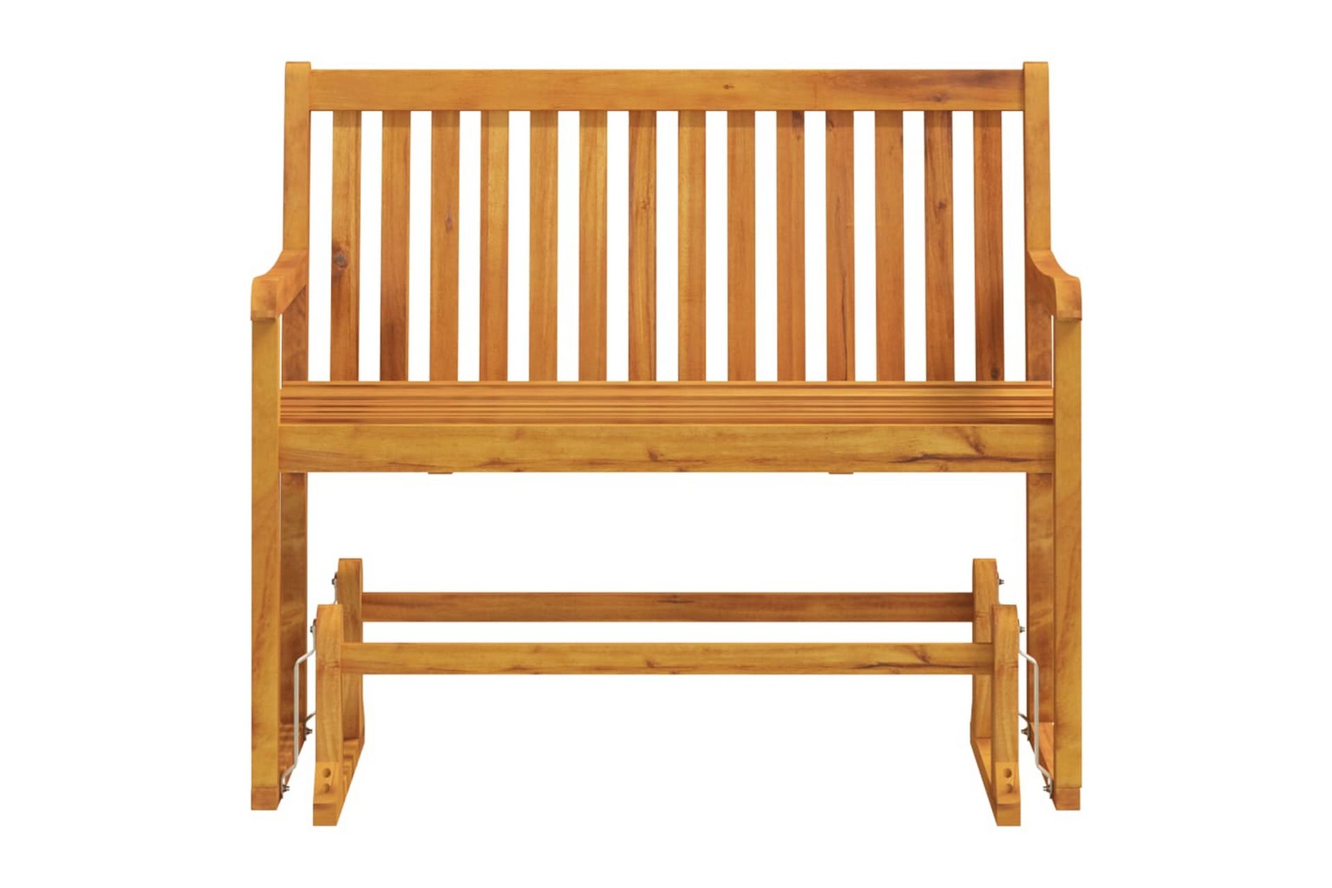 Utendørs huskebenk 110 cm heltre akasie - Brun - Hagemøbler - Utesofa - Benker