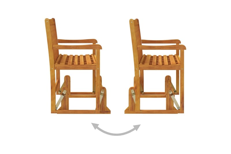 Utendørs huskebenk 110 cm heltre akasie - Brun - Hagemøbler - Utesofa - Benker