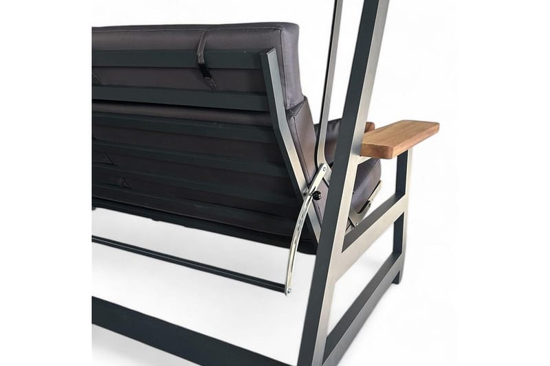 Berriaren Utendørs Hengende Sofa 3 Seter - Natur/Antrasitt - Hagemøbler - Utesofa - Hengesofa