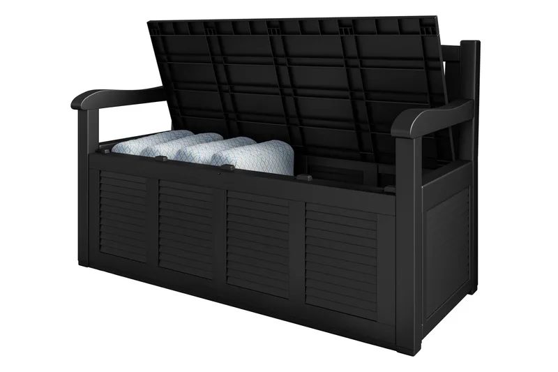 Cliffwyn Utendørsbenk med oppbevaring - Grå - Hagemøbler - Utesofa - Benker