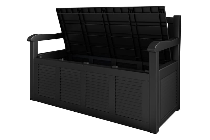 Cliffwyn Utendørsbenk med oppbevaring - Grå - Hagemøbler - Utesofa - Benker